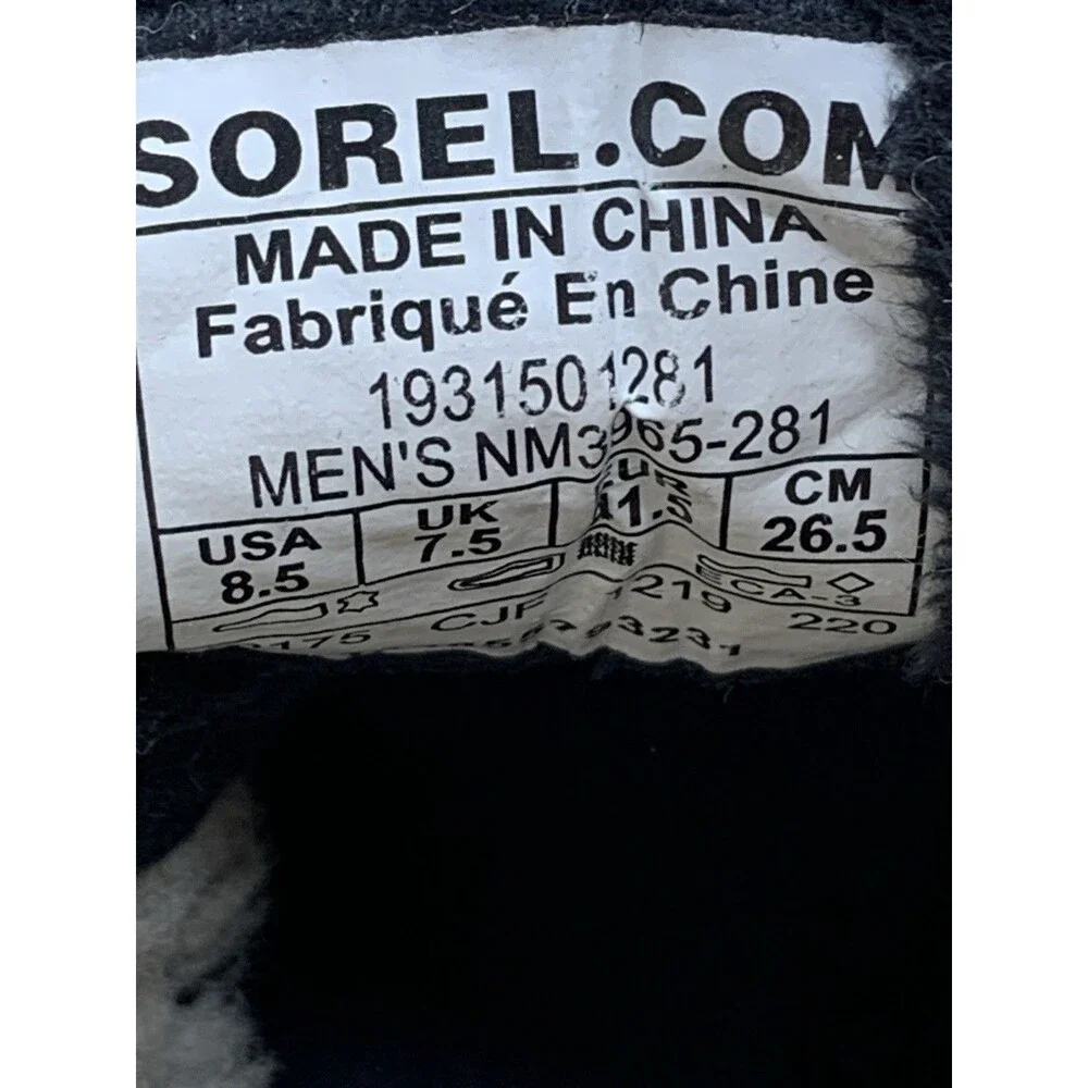 Sorel Caribou Storm Waterproof Boots Men's Size 8.5 Women’s 10